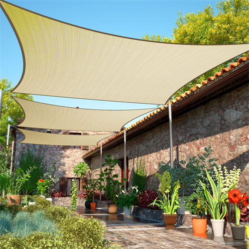 Ambientato in modo bello e scientifico in uno dei manufatti parasole per esterni HDPE Sun Shade Sail